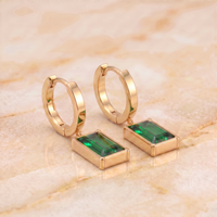 Agustina | aros destello verde