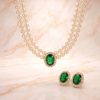 Celia | set collar y aros perlas del alba
