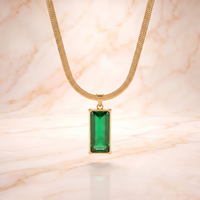 Agustina | collar destello verde